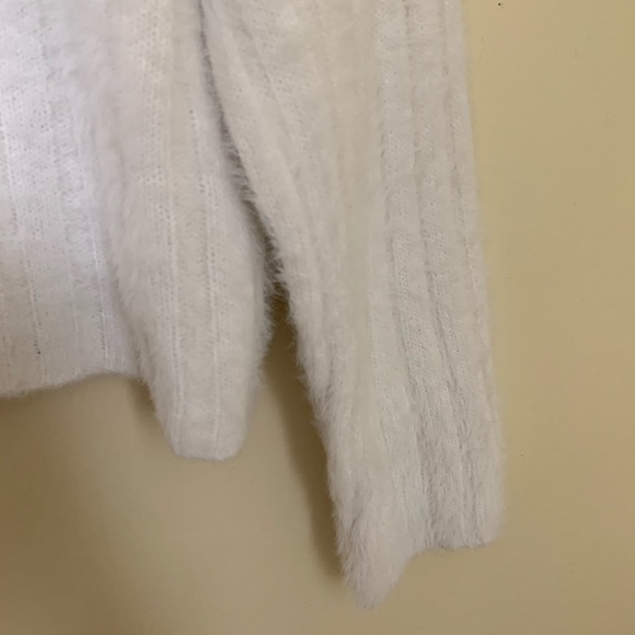 Fluffy White Sweater - Picture 4 of 8